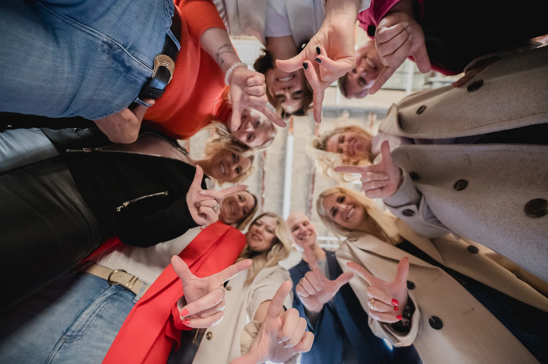 Nadines Team bei einem gemeinsamen Treffen